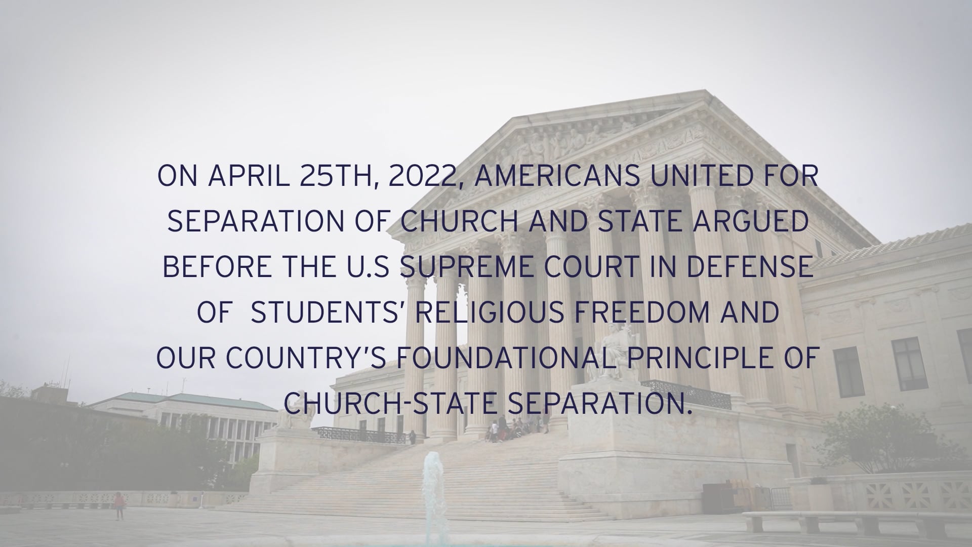Americans United for Separation of Church and State - Kennedy v. Bremerton Supreme Court Rally 2022