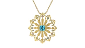 2.44 ct. t.w. Multi-Gemstone Floral Pendant Necklace in 18kt Gold Over Sterling
