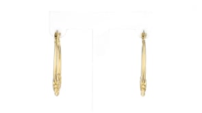 14kt Yellow Gold Ram Hoop Earrings