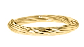 Italian 18kt Gold Over Sterling Wide Twisted Bangle Bracelet