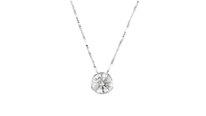 75 Carat Bezel-Set Diamond Solitaire Necklace in 14kt White Gold