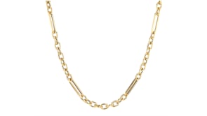Italian 18kt Yellow Gold Alternating Link Necklace