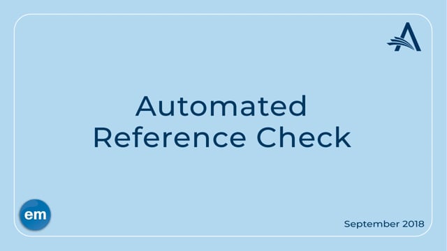 Automated Reference Check