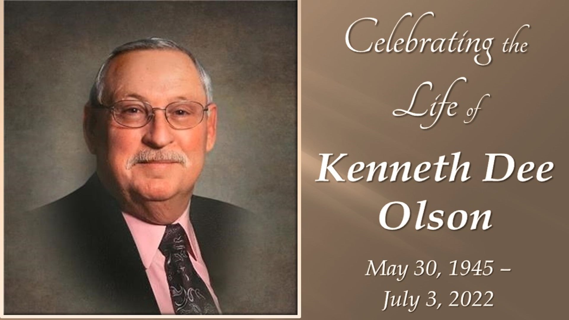 Kenneth Dee Olson Celebration of Life - July 7, 2022 - Second Baptist ...