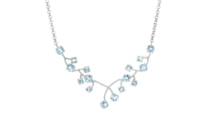 6.90 ct. t.w. Sky Blue Topaz Cluster Necklace in Sterling Silver