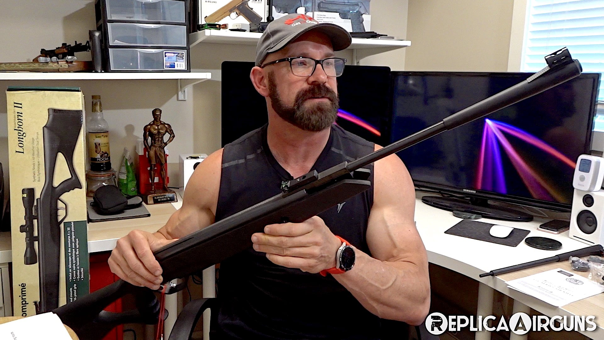 Beeman Longhorn II 10611 .177 .22 Break Barrel Pellet Rifle Combo Table Top Review.mp4