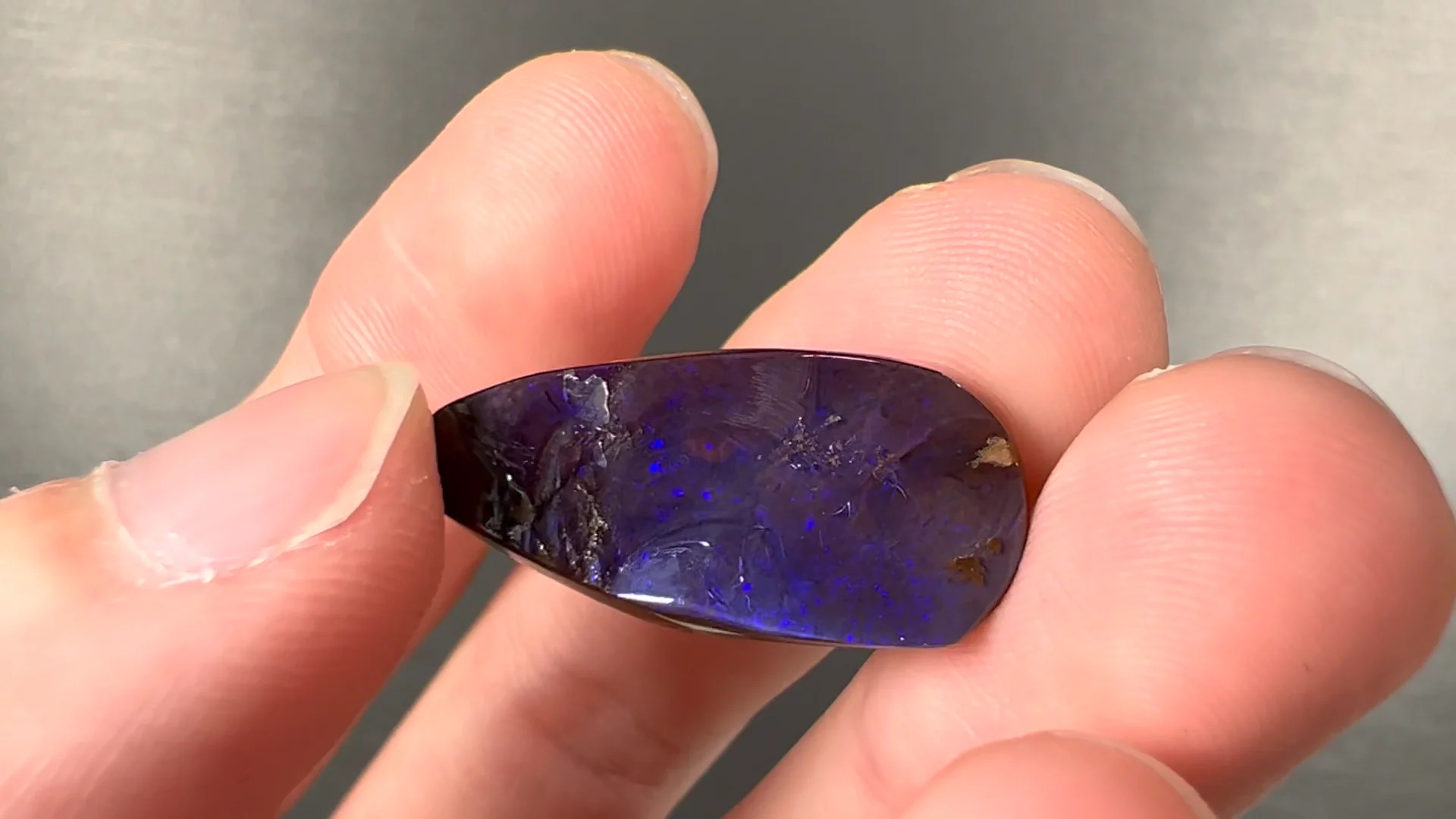 Purple Pear Shaped Australian Boulder Opal | Burton's – Burton's