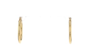 Italian 2mm 18kt Yellow Gold Hoop Earrings