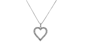30 ct. t.w. Diamond Heart Pendant Necklace in Sterling Silver