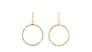 14kt Yellow Gold Open-Circle Drop Earrings
