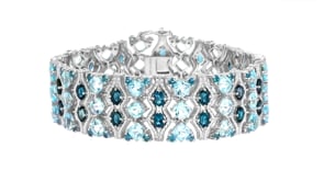 26.75 ct. t.w. London and Sky Blue Topaz Bracelet in Sterling Silver