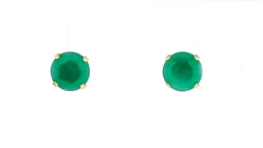 3.90 ct. t.w. Emerald Martini Stud Earrings in 14kt Yellow Gold