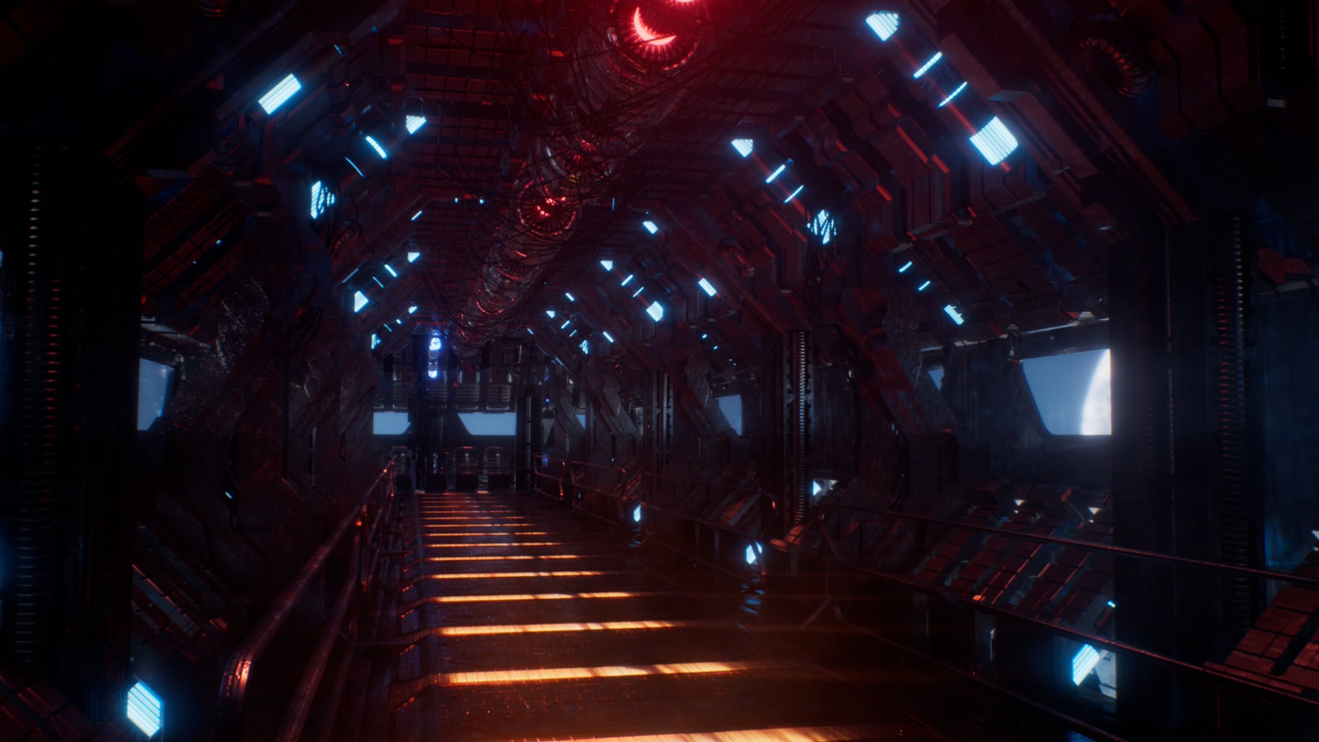 Interior corridor scene