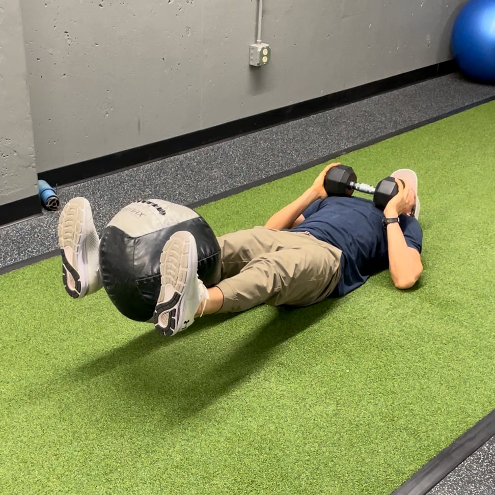 Intermittent IsoMetric MedBall LegRaise on Vimeo