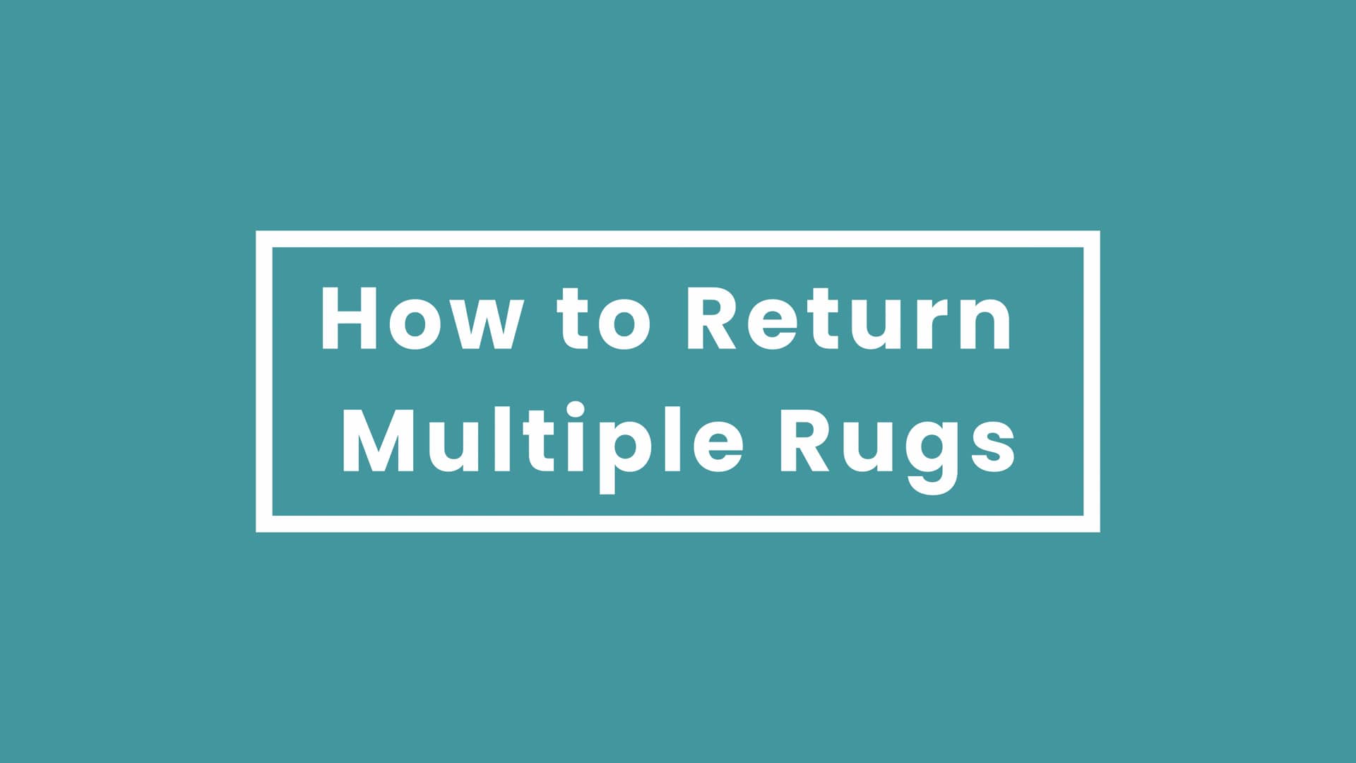 How to Package Multiple Rugs for Return on Vimeo