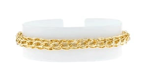18kt Gold Over Sterling Interlocking Oval-Link Bracelet