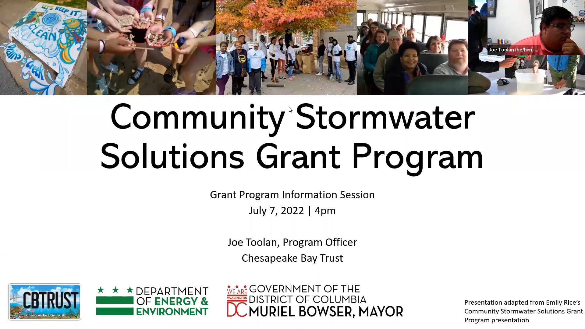 Storm Water Grant Program – Grants to Support Water, Wastewater, and ...