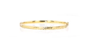 18kt Gold Over Sterling Arrow-Pattern Bangle Bracelet