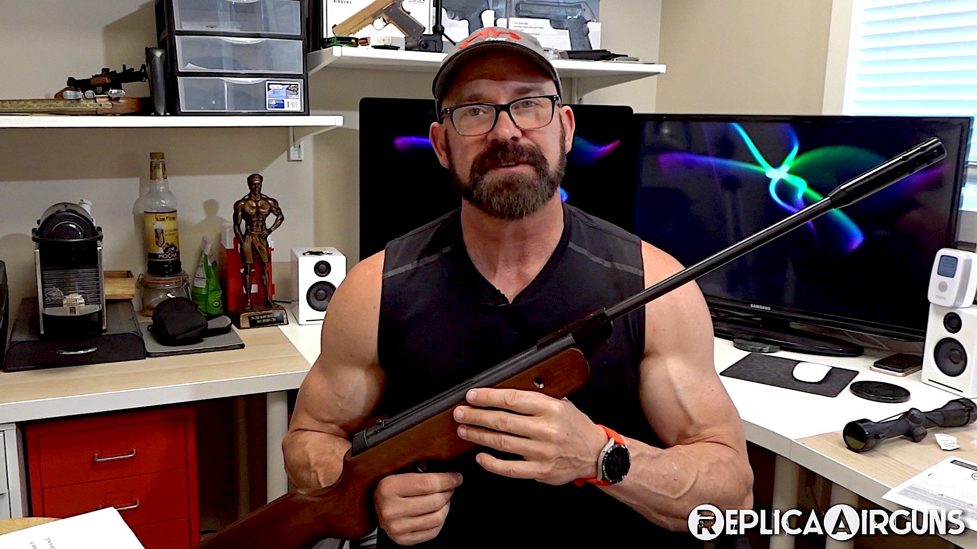 Beeman 1042 .22 Caliber Break Barrel Pellet Rifle Table Top Review.mp4