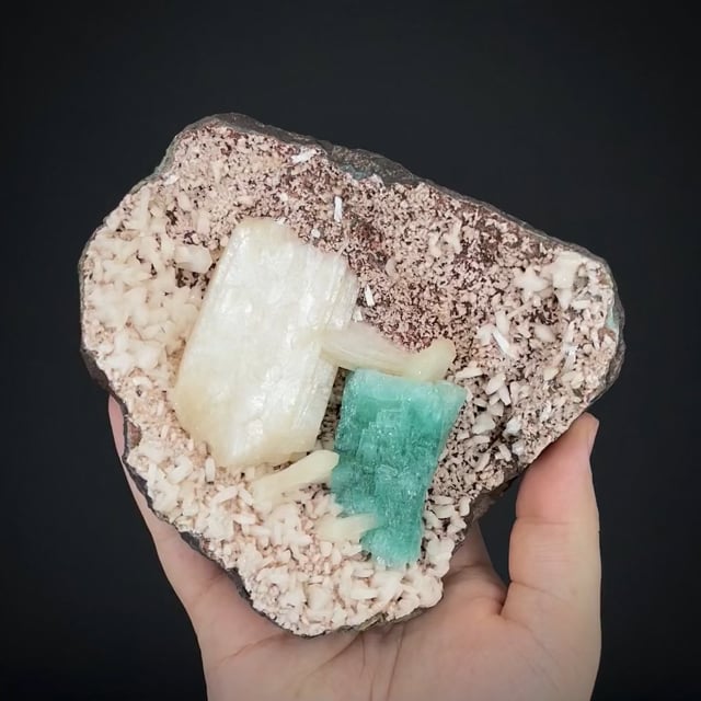 Fluorapophyllite & Stilbite (Hunt Coll.)