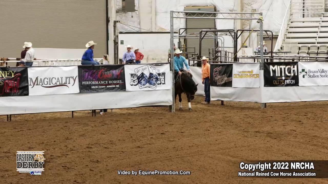 RICATO SUAVE shown by CLAY VOLMER 2022 NRCHA Eastern Derby (Rein