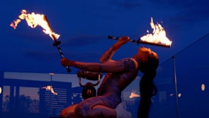 Dancers with fire