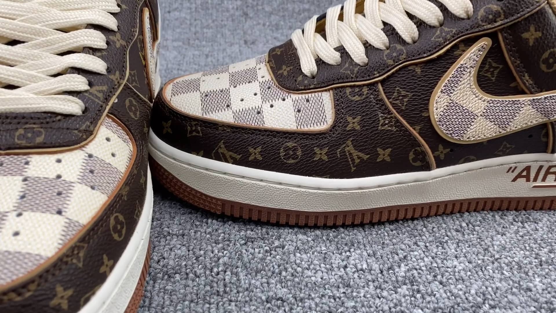 Nike Air Force 1 Low Louis Vuitton Monogram Brown Damier Azur On Vimeo