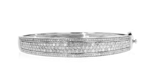 3.00 ct. t.w. Pave Diamond Bangle Bracelet in Sterling Silver