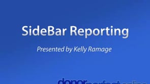 SideBar Reporting Introduction
