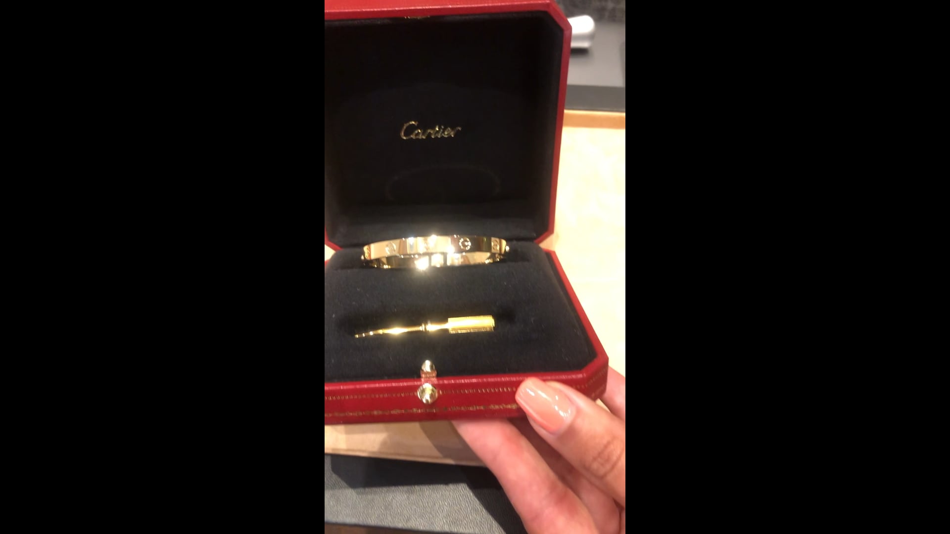 Cartier Love Bracelet 18k Rose Gold with Box and Screwdriver