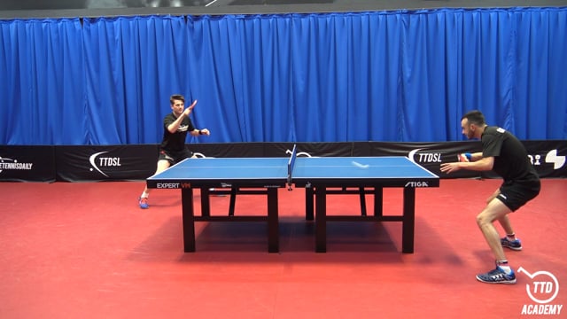 Shifting your weight on the backhand