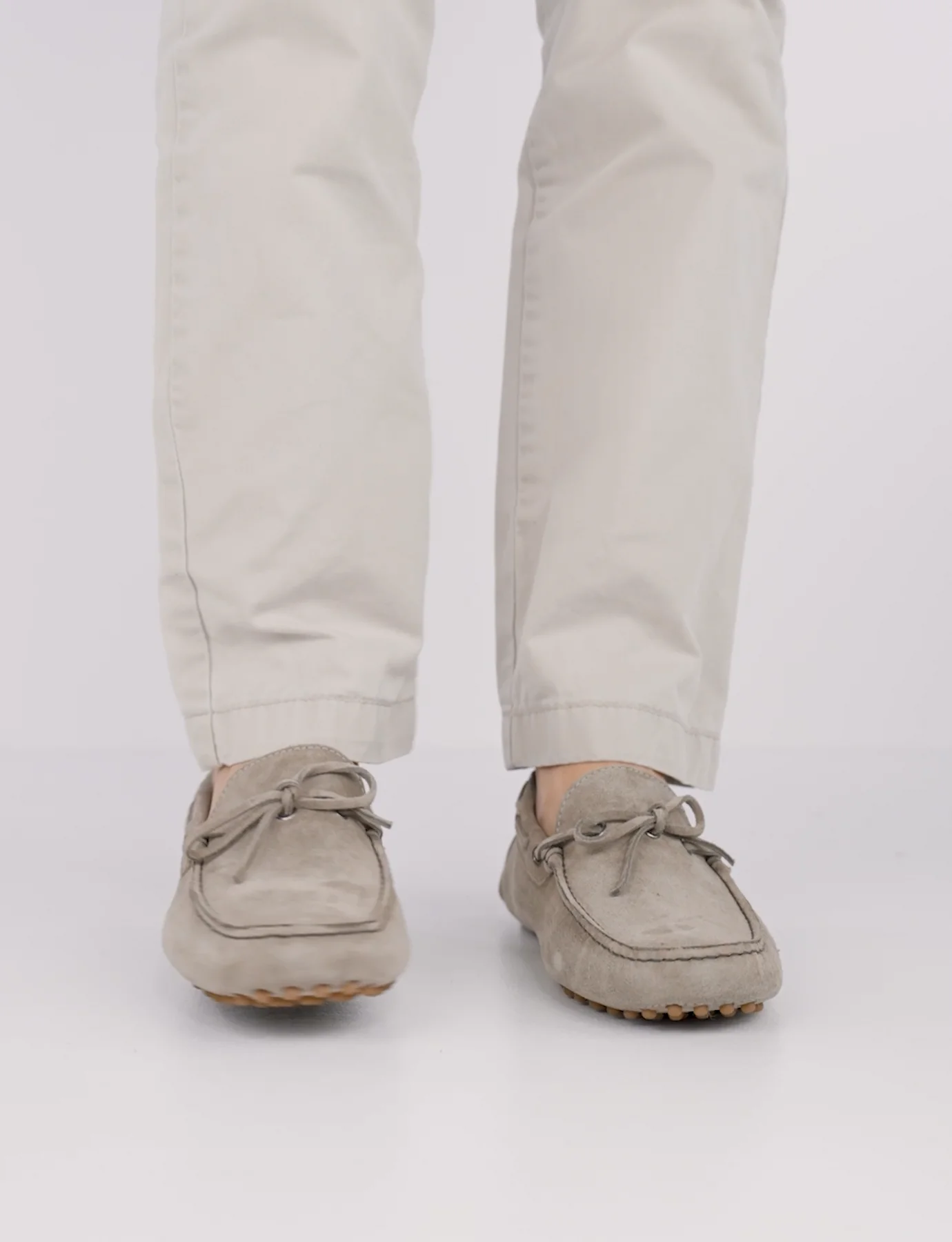 Aysoti Cresswell Beige Suede Loafers - Aysotiman