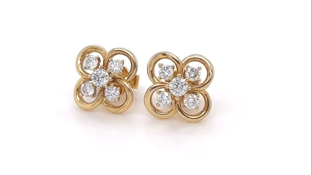 Blossom long earrings, 3 golds and diamonds - Jewelry - Categories