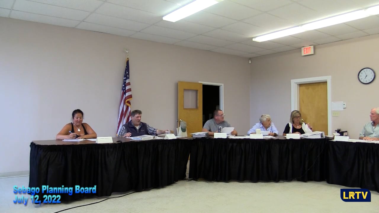 Sebago Planning Board 7122022 on Vimeo