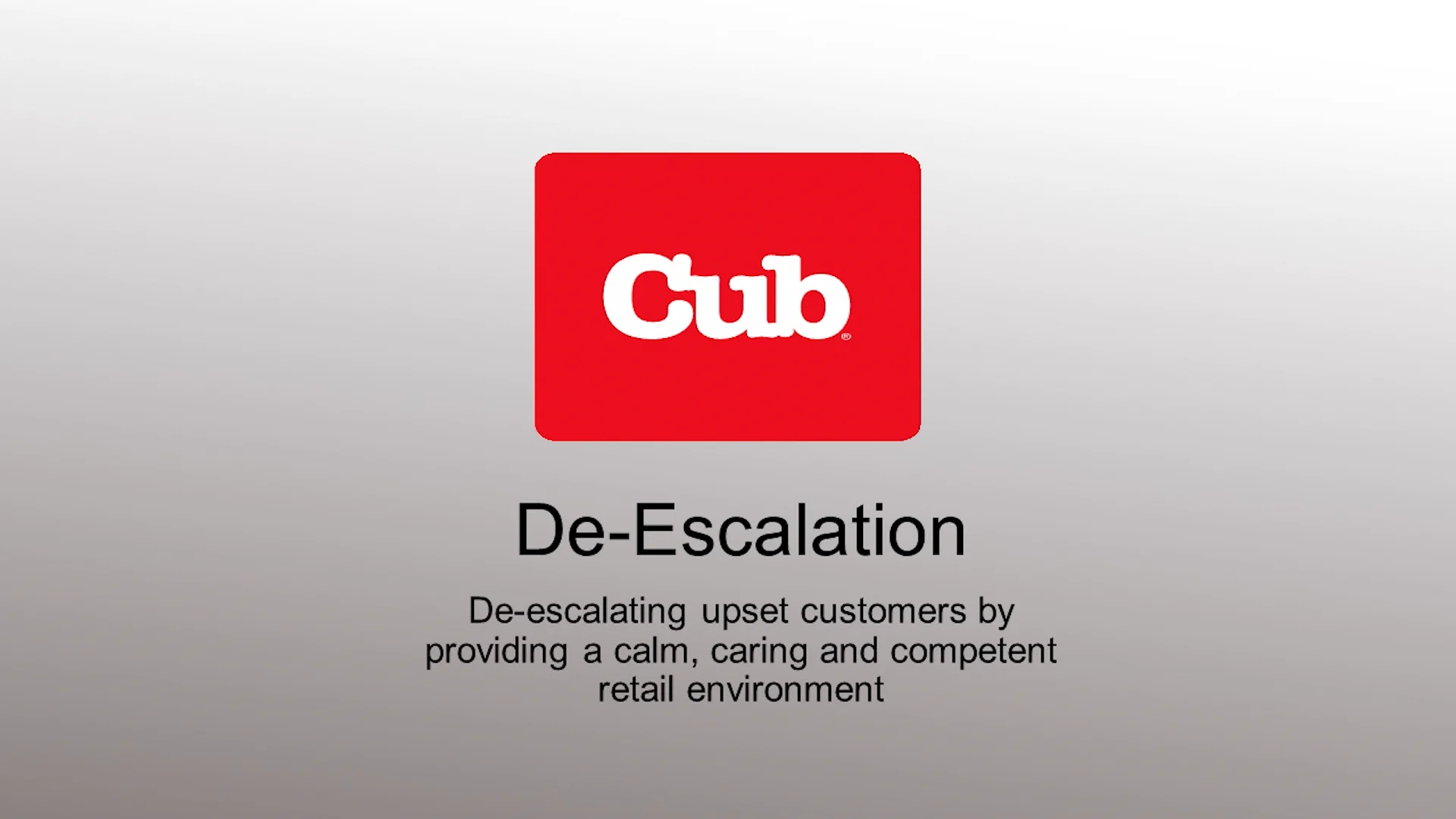 Cub De Escalation Store Version De Escalation Store Version.mp4 on Vimeo