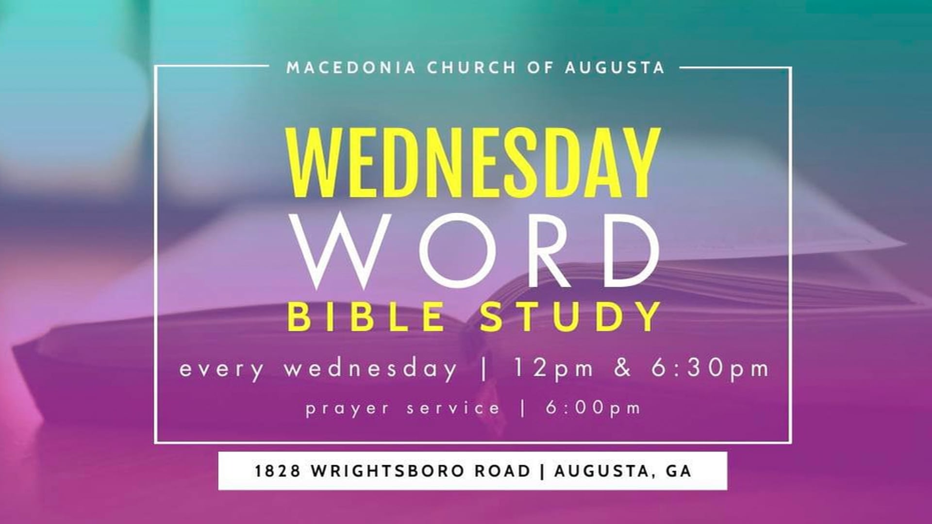 Bible Study (noon) | 07/20/22