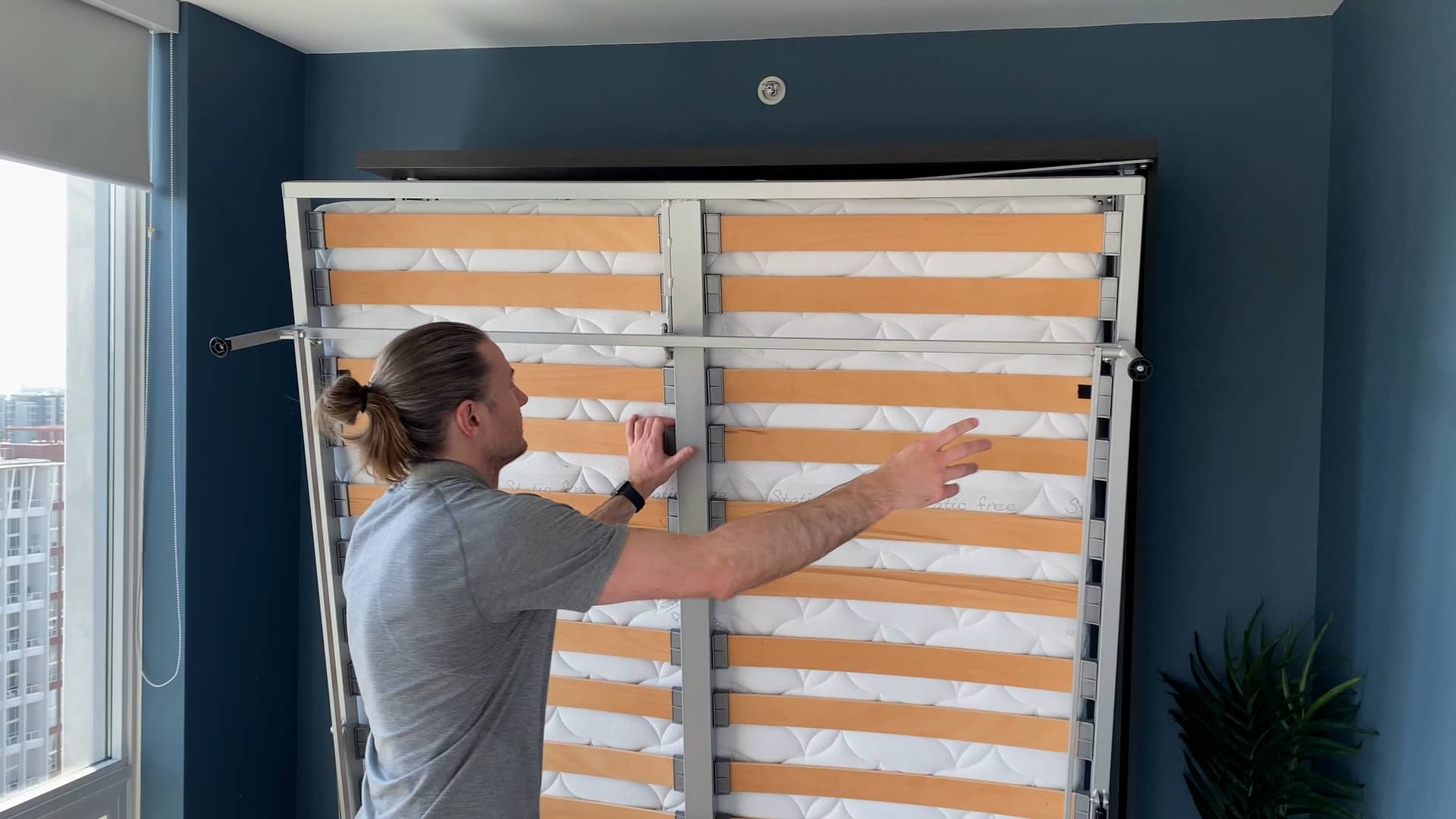 Rotating swivel bookshelf murphy bed Expand Furniture.mov on Vimeo