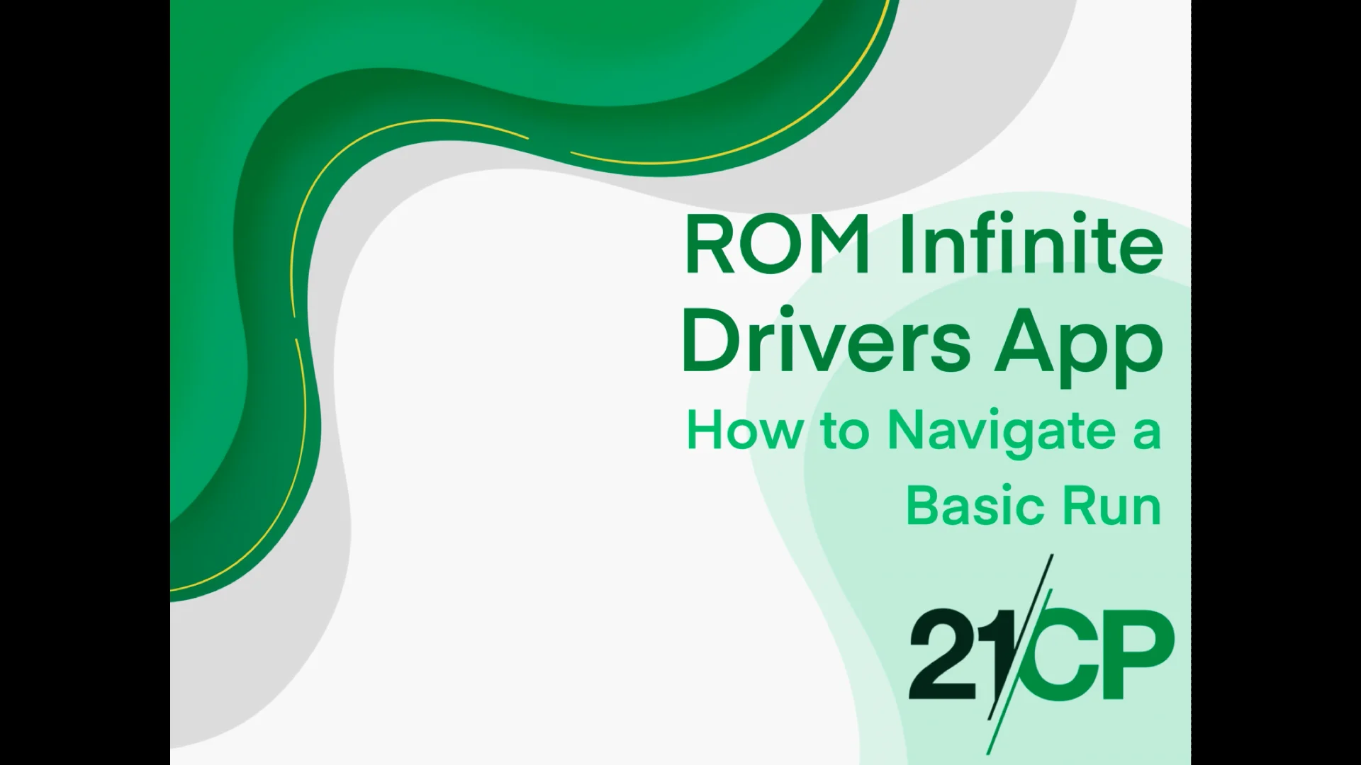 ROM Infinite Drivers App-How To Navigate A Basic Run. on Vimeo