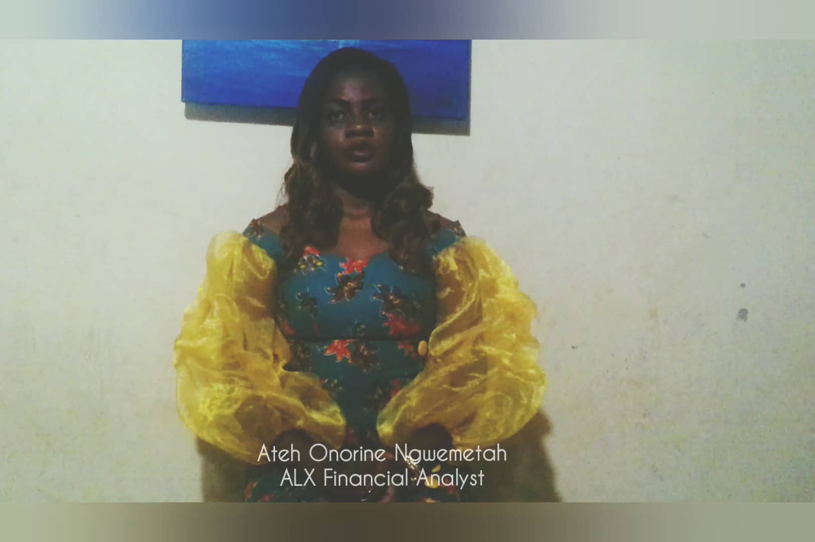 Ateh Onorine s Pitch On ALX Financial Analyst Program On Vimeo