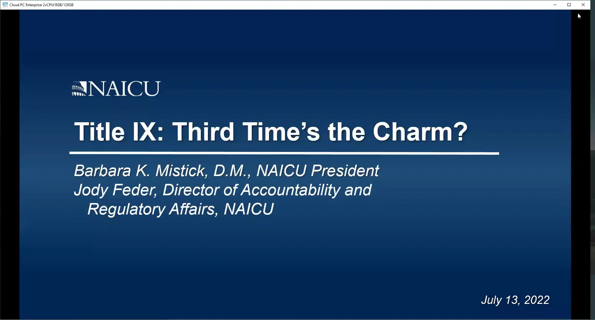 Title IX Three Time's a Charm.mp4 on Vimeo