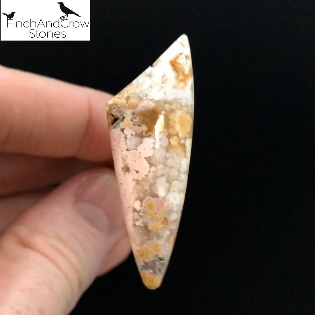 Feather Ridge Plume Agate Cabochon on Vimeo