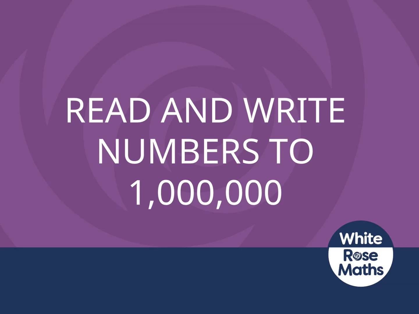 Y5 Autumn Block 1 TS5 Read and write numbers to 1000000 | Videos