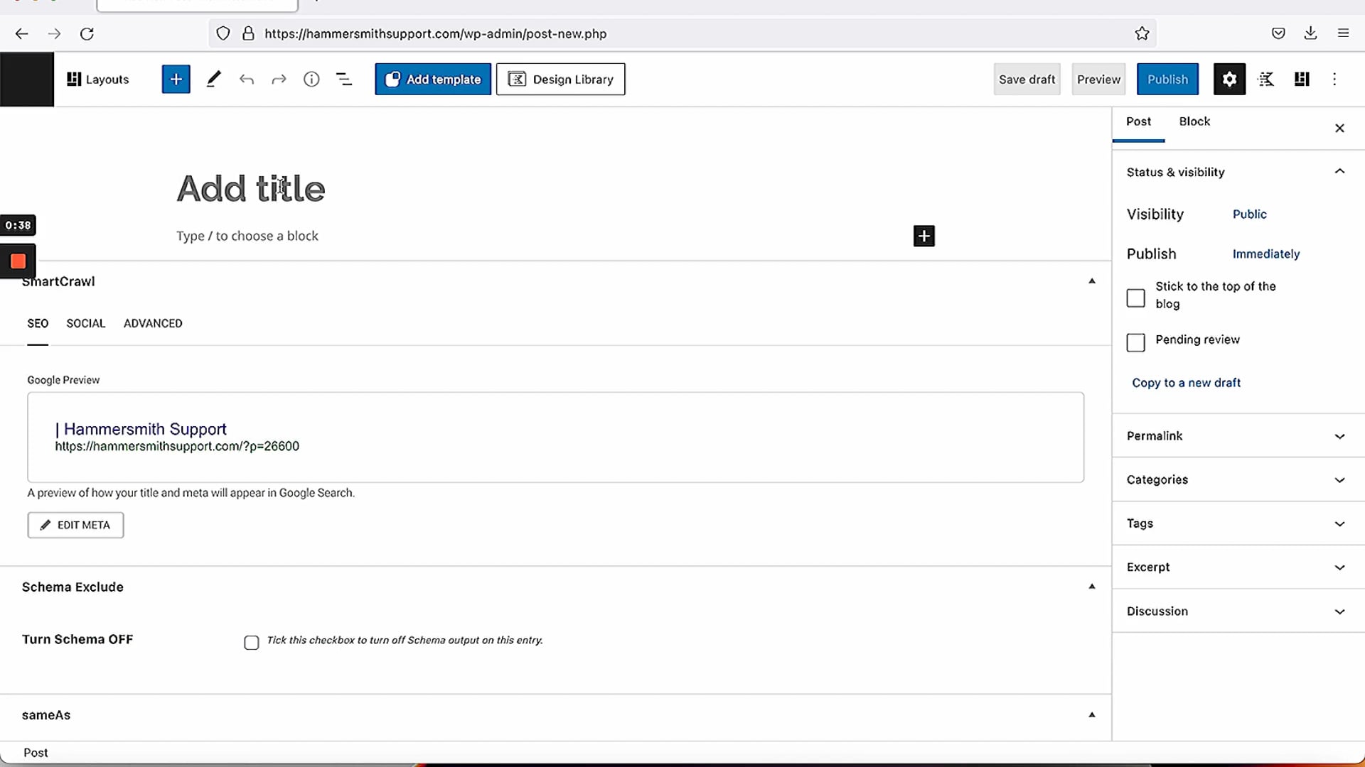 How to add a blog post on vimeo
