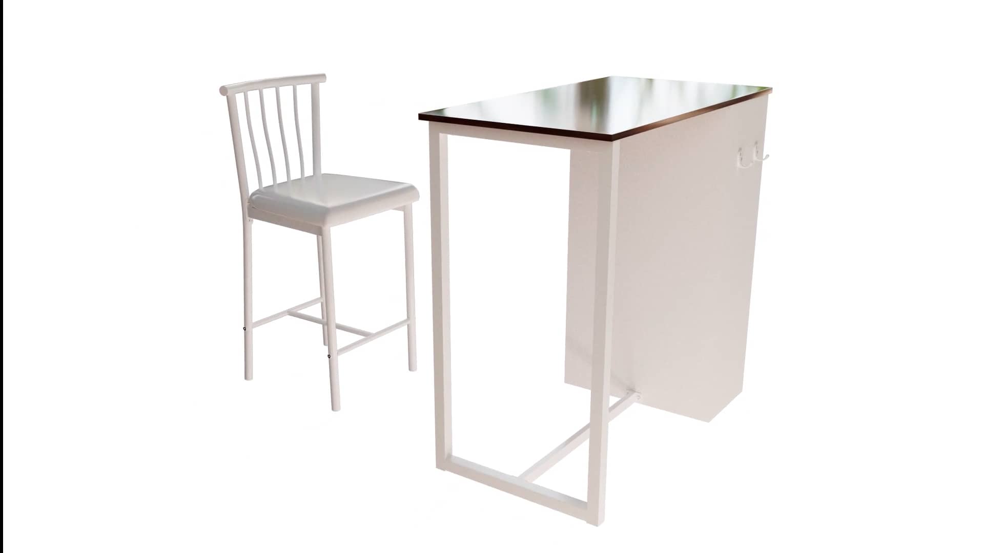 3 Piece Counter Height Bar Set with Chairs on Vimeo
