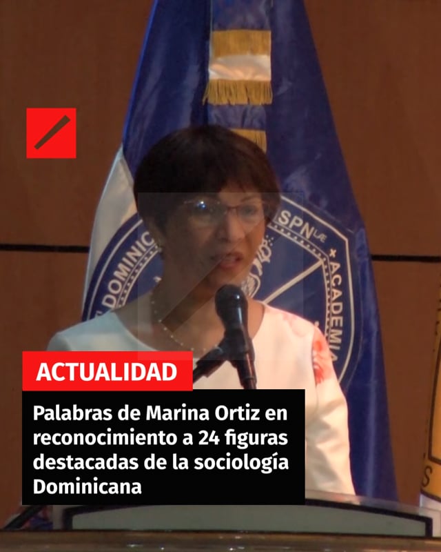 Palabras de Marina Ortiz en reconocimiento a 24 figuras destacadas de la sociología  Dominicana