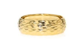 Italian 14kt Yellow Gold Sparkle-Pattern Ring