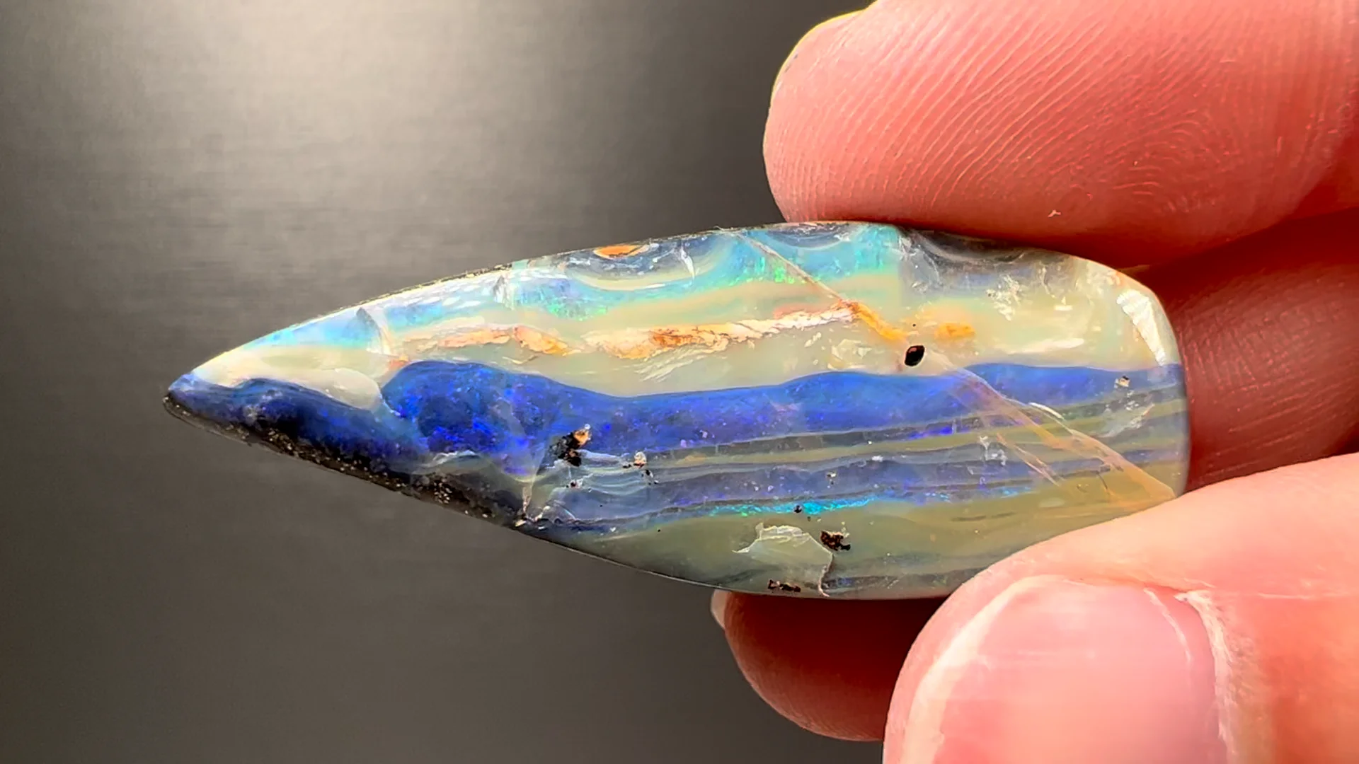 Striped Australian Boulder Opal Stone | Burton's – Burton's