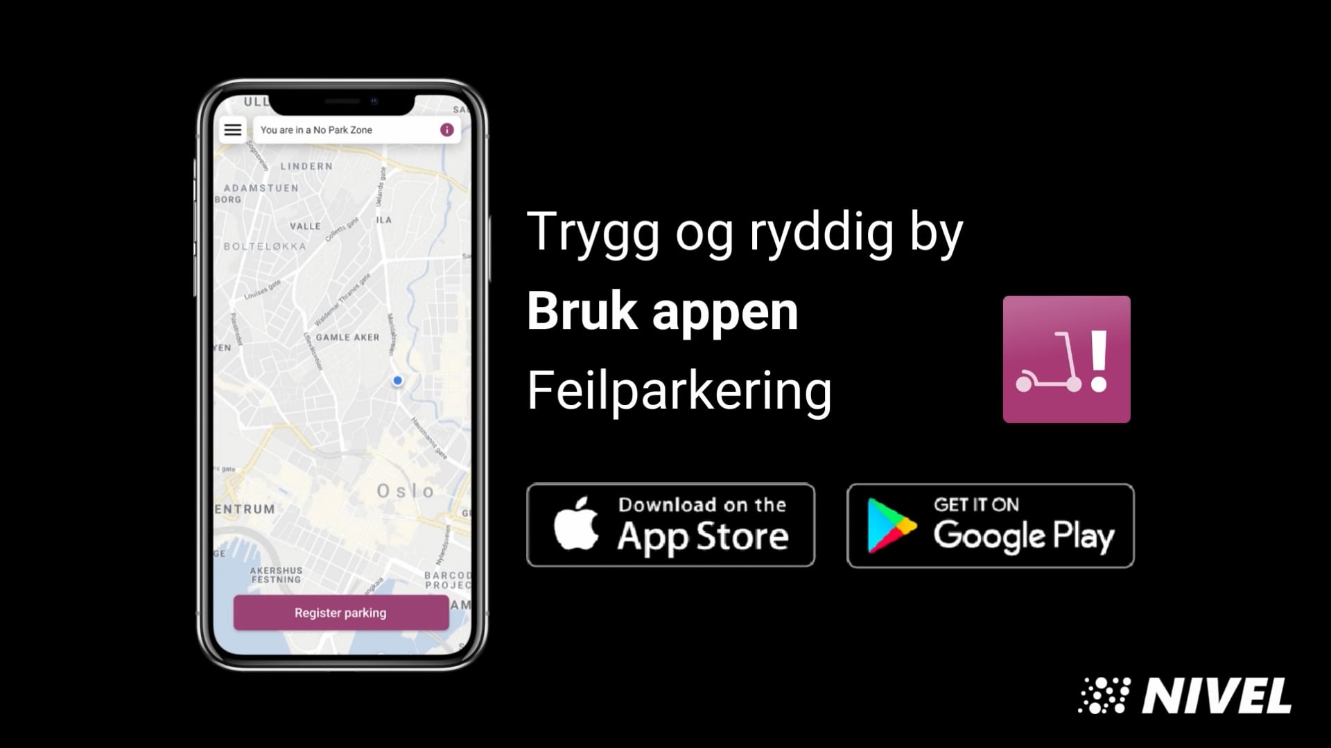 NIVEL FEILPARKERING APP