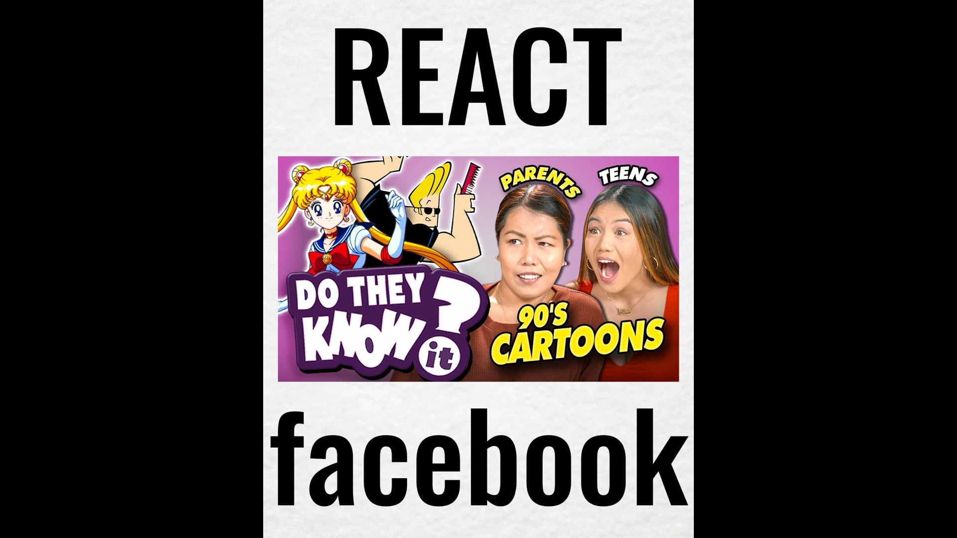 REACT (Facebook) - Do Teens and Parents Know Forgotten 90s Cartoons?