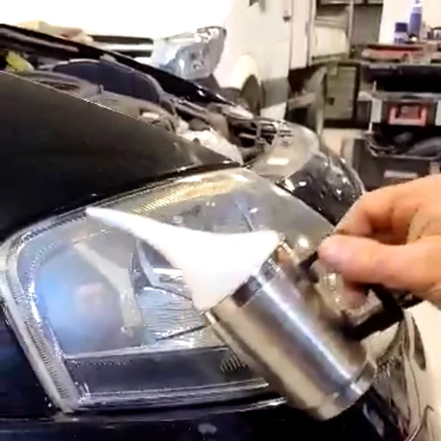 Car Headlight Restoration Kit, Auto Headlight Lens Polish Repair Kit  Atomizing Cup Headlight Vapor Renovation Tool with 200ml Liquid for Repair  of